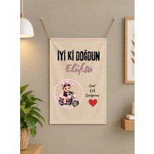 Nehay Shop Kişiye Özel, Isme Özel Banner  Doğum Günü Flaması 50*70 cm / Kişiselleştirilebilir