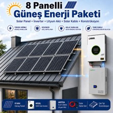 Solar Panelim 8 Panelli 12 Kw Güneş Enerji Sistemi 10.24 Kwh Depolama