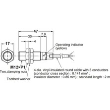 E2B-M12KS04-WP-B1 2m M12 4mm Pnp No 2mt Kablolu Endüktif Sensör Omron