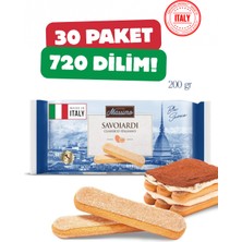Massimo Savoiardi Orijinal Italyan Kedi Dili Bisküvi | Tiramisu ve Pasta Bisküvisi | 30 Paket