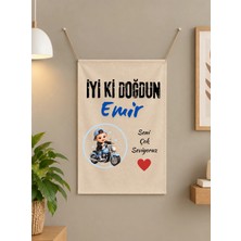 Nehay Shop Kişiye Özel, Isme Özel Banner  Doğum Günü Flaması 50*70 cm / Kişiselleştirilebilir