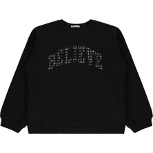 Civil Girls Civil Kız Çocuk Believe Nakışlı Sweatshirt | 3 Ip Uzun Kol | Okul Kreş ve Günlük Kullanım - Siyah