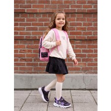 Civil Girls Civil Kız Çocuk Kloş Etek | Gabardin | Okul Kreş ve Günlük Kullanım - Gri