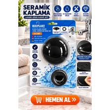 OCK Plast SİYAH Seramik Görünümlü, Bas Aç Otomatik Sistem Pop-Up Lavabo Sifonu-Üniversal Bütün Modellere Uyumlu