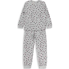 Civil Girls Leopar 10-13 Yaş Pijama Takımı - Gri