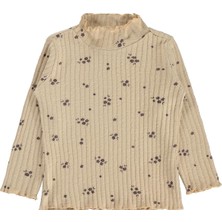 Civil Girls Civil Kız Çocuk Çıtır Çiçek Sweatshirt | Şardonlu Raporlu Kaşkorse | Okul Kreş ve Günlük Kullanım - Bej
