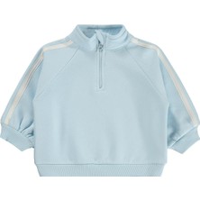 Civil Baby Yarım Fermuar 6-18 Ay Sweatshirt - Mavi