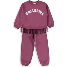 Civil Girls Civil Kız Çocuk Ballerina Baskılı Eşofman Takımı | 2 Ip - 2 Ip | Okul Kreş ve Günlük Kullanım - Lila