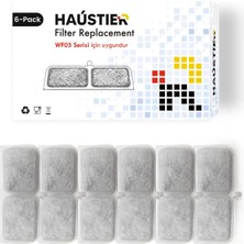 Haustier Filtre-WF005 Otomatik Su Sebili Uyumlu 6'lı Set