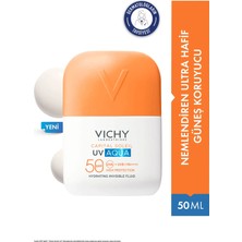 Vichy Capital Soleil Uv Aqua SPF50 Yüz Güneş Kremi 50 ml Tüm Cilt Tipleri İçin Nemlendirici Formül