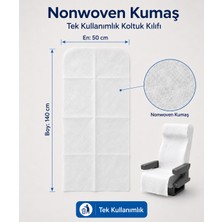 Pufazzo Tek Kullanımlık Oto Koltuk Kılıfı, Nonwoven Universal Araç Koltuk Koruyucu - 10 Adet