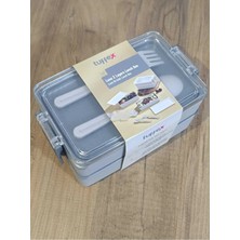 Maison Luré 600ML Lunch Box 2 Katlı Yemek Kutusu Çatal Kaşık Dahil Sefer Tası Kamp Yemek Seti