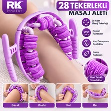 RK Cosmetics 28 Tekerlekli Tırtıklı Manuel Masaj Aleti – Bacak, Baldır, Kol ve Bel Için