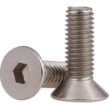 Norm M5X50 Dın 7991 10.9 Havşa Başlı Imbus Cıvata Beyaz Galvanizli 100 Adet