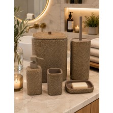 Onedekor 5 Parça Lüx Laduree Loren Brown Banyo Seti