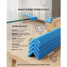 Dalpak Ambalaj 5x5 cm 1 Metre Mavi Pe Köpük Köşe Koruyucu Profil - Ambalaj ve Paketleme Için Darbe Emici Darbe Önleyici V Profil ( Eşya koruma köşe profili )