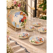Onedekor 18 Parça Grand Flower Pasta Çay Takımı Seti
