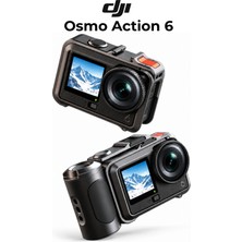 CoverZone Djı Osmo Action 6 Metal Cage Quick Release Handle 3x 1/4" Deklanşör Cold Shoe Kamera Aparatı Dj6