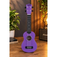 Puka UK-21PP Soprano Ukulele Mor Kılıf Hediye