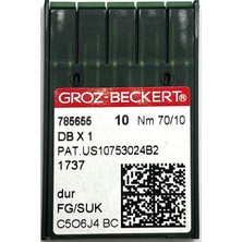Groz Beckert Dikiş Makinesi Iğnesi Dbx1 Düz Makine Ince Dip No:10