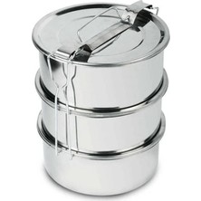 Maison Luré 3lü Yemek Termosu Çelik Sefer Tası Saklama Kabı No:2
