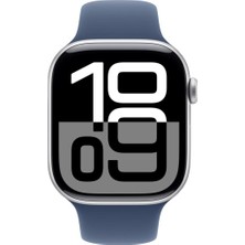 Apple Watch Series 10 Gps 42MM Gümüş Rengi Alüminyum Kasa ve Kot Rengi Spor Kordon Akıllı Saat - Teşhir