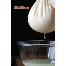 35CM*50 cm 1 Adet % 100 Pamuk Hazır Dikili Peynir,yogurt,süt Süzme Torbası (Krem Renk)