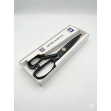 Akyüz Makine Q.x.yun 9 Inç Profesyonel Terzi ve Kumaş Makası - Paslanmaz Siyah Çelik (23 Cm)