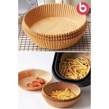 10 Adet Air Fryer Pişirme Kağıdı Yağsız Firitöz Hava Fritözü Pişirme Kağıdı Yuvarlak Model