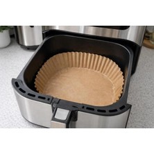 50 Adet Airfryer Pişirme Kağıdı Hava Fritözü Kare Model Pişirme Kağıdı Airfryer Yağsız Firitöz