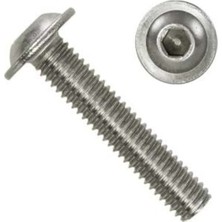 Norm M12X60 Dın 7380 Bombe Başlı Imbus Cıvata A2 Paslanmaz Inox 100 Adet