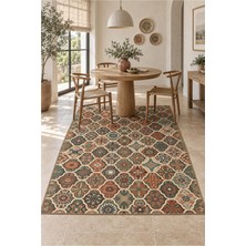 Rugs Modern Halı Sdtplus Vintage Madalyon Geometrik Desenli Ince Dokuma Taban Salon Halısı OZL220