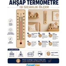 Ahşap Termometre Isı Sıcaklık Ölçer Bebek Çocuk Odası Askılı Oda Sıcaklığı Ölçer