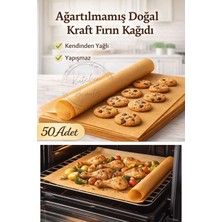 50 Adet Fırınlanabilir Kendinden Yağlı Pişirme Kağıdı Tek Kullanımlık Fırın Kağıdı Airfryer Kağıdı