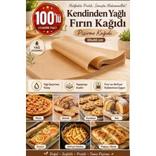 100 Adet Fırınlanabilir Kendinden Yağlı Pişirme Kağıdı 30X40 Fırın Kağıdı Airfryer Kağıdı