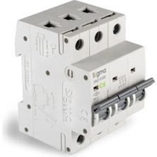 Sigma Elektrik 6SM306C 3X6A 6ka C Tipi W Otomat – 2'li Paket