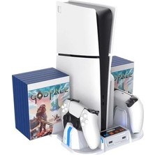 Konsol Plus Ps5 Sli̇m/pro Uyumlu Şarjlı Di̇key Soğutuculu Fan Pgtech GP-521S