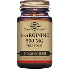 L-Arginine 500 Mg 50 Bitkisel Kapsül