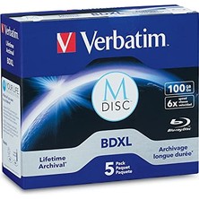 Kazan Hobi 98913 M-Dısc Bd-R Xl Blu-Ray Disk, 100GB, 1-4x, 5 Disk Jewelcase, Mavi
