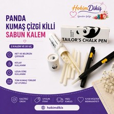 Panda Kumaş Çizgi Killi Sabun Kalem (2 Kalem ve 20 Uç)