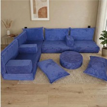 Feyza Decor Home Premium Fitilli Kadife Modüler Dinlenme Minderi L Set 13 Parça 20 cm