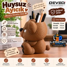 Legend 3D Market Uysuz Ayıcık Masaüstü Kalemlik Organizer | Kalem Düzenleyici | Çok Amaçlı Masa Organizeri | Ofis ve Çalışma Masası Düzenleyici