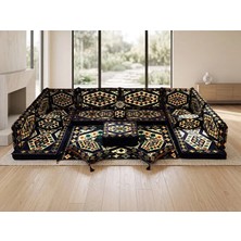 Feyza Decor Home Şark Köşesi Takımı Yörük Desenli
