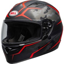 Bell Ps Qualifier Stealth Matt Black - Red Full Face Motosiklet Kaskı