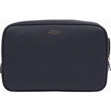 Smythson %100 Deri Çok Bölmeli Fermuarlı El Çantası 27 cm