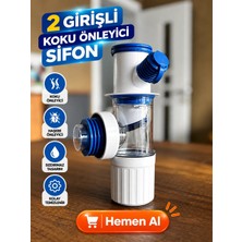 2 Girişli Mutfak ve Banyo Lavabo Altı Için Koku ve Haşere Önleyici SifonBAZI ÜRÜNLERDE ÇATLAMA YAPAN ALT KAPAĞIN MALZEME KALİTESİ ARTTIRILDI.