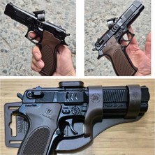 Hepsilazım Oyuncak Baretta Silah Kapsül Patlatan Polis Tabanca Ful Demir Ağır Metal 22 cm 5 Paket Kapsüllü