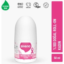 Siveno %100 Doğal Roll On Kadın Deodorant Koku Önleyici Bitkisel Leke Bırakmayan Vegan 50 ml