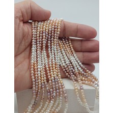 Yaşam Tohumu Inci Dizi Üç Renk 4*3mm – Doğal Doku Royal Seri (63332)