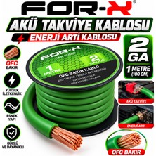 Akgöz Sound Forx   2 Ga  Kablo  1 mt  (  100CM )  Enerji Kablosu  Takviye Kablosu Olarak Kullnılır